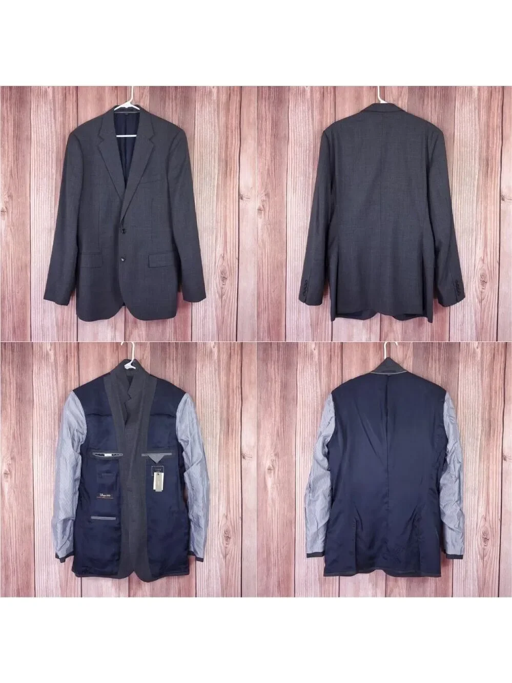J. Crew Ludlow Slim Fit Charcoal Gray Wool Suit Jacket J3272 Tollengo 1900